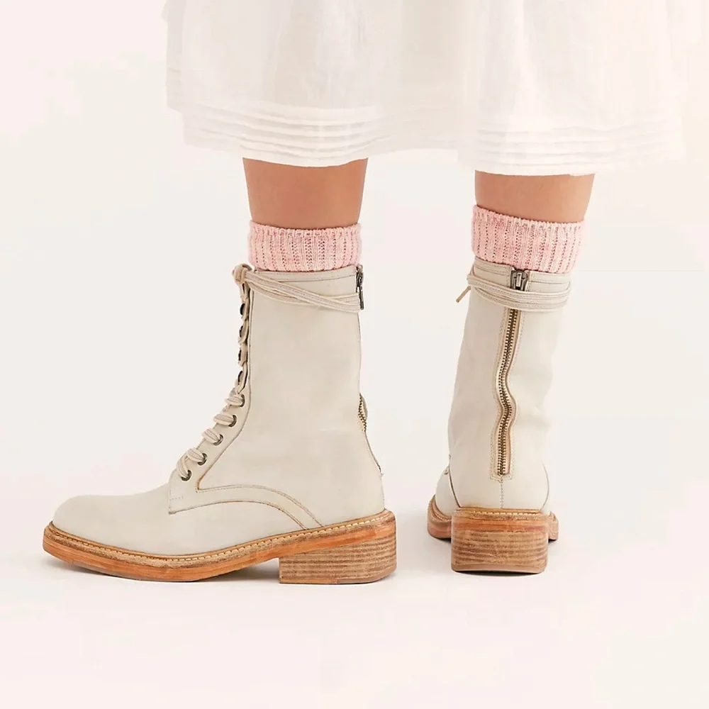 NWT $178 Free People Sante Fe Lace-up Boot 39 = USA 9 - Picture 2 of 16